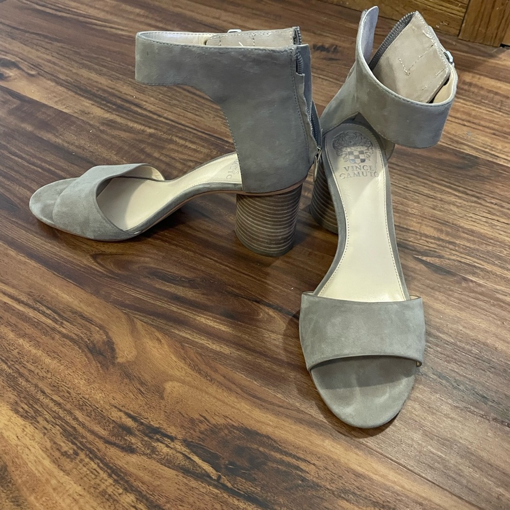 Beige Vince Camuto heeled sandals